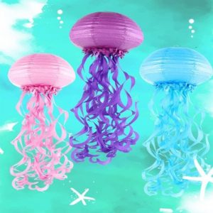 Mermaid Party Decoration Diy Hanging Jellyfish Lantern Little Mermaid Under The Sea Party Birthday Party Decoration Baby Shower