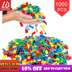 200-1000 Pcs Building Blocks DIY Creative Bricks Model Constructor Educational Kids Toys