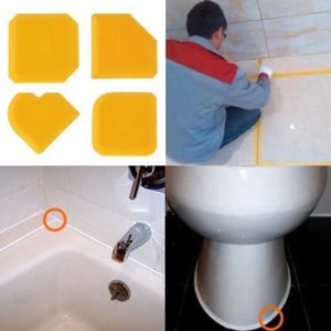 4pcs Silicone Glass Cement Scraper Sealant Grout Remover Home Finishing Caulking Tools  Home Cleaning Hand Spatula Tool