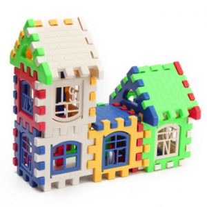 24pcs Building Blocks Kid House Building Blocks Construction Developmental Toy Set 3D Bricks Toy Construction Bricks GYH