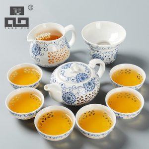 TANGPIN blue-and-white exquisite ceramic teapot kettles tea cup porcelain chinese kung fu tea set drinkware