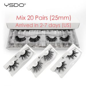 YSDO Lashes 25mm Mink Eyelashes Wholesale 20 Pairs Faux 3D Mink Eyelashes 25mm Long False Eyelashes In Bulk Makeup dramatic Lash