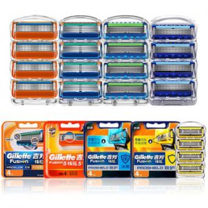 Replaceable blades Fit Gillette Fusion 5 Proglide Proshield Safety razor blade Shaving cassettes 5 layers stainless steel jilet