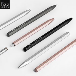 Fizz Metal Sign Pen 0.5MM Black Ink Gel ink Pen For Meeting Writing Diamond Metal Pen For School Office Exam Stationery Pen