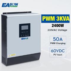 3000VA 2400W Pure Sine Wave Hybrid Solar Inverter 24VDC Input 220VAC Output Build in 50A PWM Solar Charger Controller&AC charger