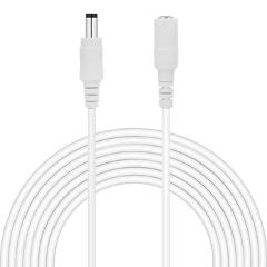 White Color DC 12V Extension Cable 0.5M 1M 2M 3M 4M 5M 6M 7M 8M 10M 5.5mm*2.1mm Power Cord Extend Wire For CCTV Home Appliance