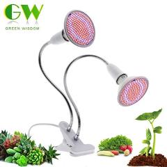 220V Phytolamp E27 Full Spectrum LED Grow Light Flexible Metal Hose Clip-on Growing Lights Indoor Phyto Lamps for Plants Flowers