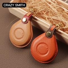 Crazy Smith Handmade Car Key Cover for Harley Davidson Motorcycle Vegetable Tanned Leather High Quality Father's Day Gift Brown