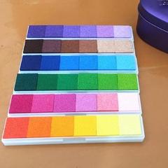 Colorful Scrapbooking Inkpad Stamps Inkpad Sealing Decoration Kids Fingerprint Stencil Ink Pad DIY Card Making Craft