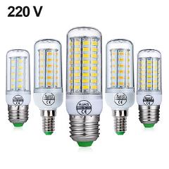 E27 LED Lamp E14 LED Bulb SMD5730 220V Corn Bulb 24 36 48 56 69 72LEDs Chandelier Candle LED Light For Home Decoration