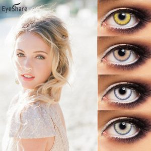 EYESHARE 1 Pair PRO INDIAN Color  Cosmetic Contact Lens for Eyes Yearly Use Cosmetic Contacts for Eyes Beautiful Pupil