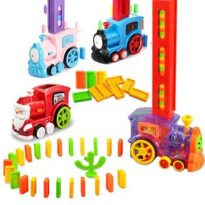 2020 Dominos Car Electric Model Juguetes Vehicle Educational Home Toys Blocks Train Domino Game for Children Boy Girl