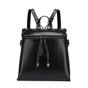 REALER women backpack vintage oil wax leather backpack for ladies 2020 women school bags for teenagers girls female shoulder bag