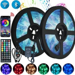 LED Strip Light Bluetooth Control RGB 5050 SMD 2835 Waterproof Flexible Ribbon DC12V 5M 10M 15M 20M Holiday Decor WiFi luces LED