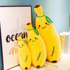 35-50cm fun creative cartoon banana plush soft pillow sofa cushion baby cute plush doll children fruit toys children gift WJ110