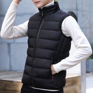 Mens Jacket Sleeveless Vest Winter Fashion Casual Slim Coats Brand Clothing Cotton-Padded Men's Vest Men Waistcoat Big Size 666