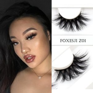 FOXESJI Mink Eyelashes Makeup 5D Mink Lashes Thick Cross Volume Fluffy Cruelty free Eye Lashes Dramatic False Eyelashes Eyelash