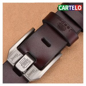 CARTELO Genuine Leather For Men High Quality Black Buckle Jeans Belt Cowskin Casual Belts Business Belt Cowboy waistband