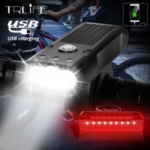 8000LM L2/T6 Bicycle Light Waterproof USB Rechargeable Built-In 5200mAh Bike Light Cycling Lamp Torch Handlebar Bike Flashlight