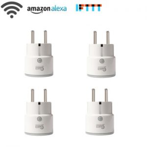 4PCS/lot Smart Plug EU Support Amazon Alexa Google Home Remote Control WiFi Switch Mini Socket Outlet with Timing Function