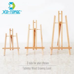 XINDI Pine Wood Easel 3 Sizes Tabletop Drawing Artist Wooden Fold Standing Easels Painting Whiteboard Chalk board Easels WE05