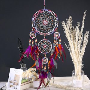 NEW Creative all handmade five-ring dream catcher pendant living room bedroom decoration wall hanging beautiful Hanging ornament