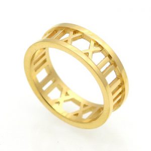 Fine Jewelry Top Quality Roman Number Ring Fashion Women Rings For Women Stainless Steel Jewelry For Girl Jewelry Wholesale