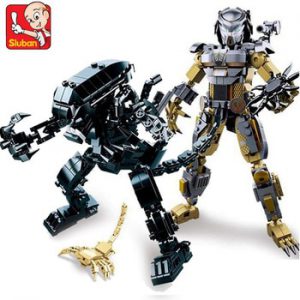 ALIEN VS PREDATORS Robot War Model Building Blocks Sets DIY Creator Construction Technic Bricks Educational Toys For Children