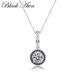 Classic 925 Sterling Silver Fine Jewelry Trendy Engagement Necklaces Pendants for Women Wedding Pendants Bijoux P064