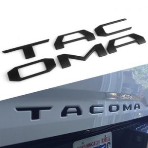 2 Colors 3D Raised Metal Emblem Badge Letter Insert  For Toyota Tacoma Car Accessories Car Styling