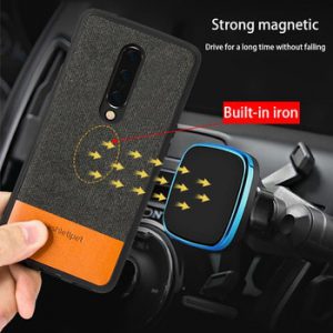 Men business Magnetic case for oneplus 7 Pro 7T 8 8pro 6 Nord 8T fabric shockproof Car Holder cover original one plus 6 6t 7t 5t