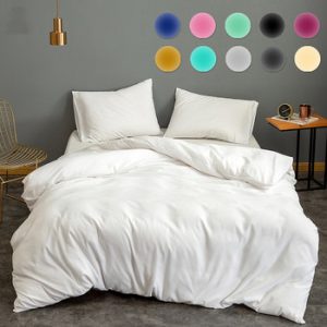 11 Colors Solid Color Quilt Cover 1pcs Classical Universal Bedding Set White Black Gray Bedclothes Clean Single Duvet Cover