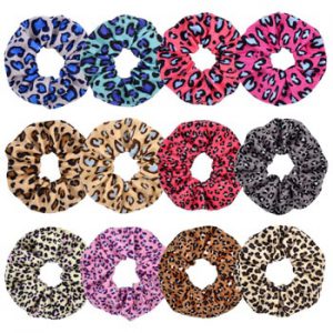 1 Piece Leopard Print Hair Scrunchie Elastic Hair Band For Women Girls Ponytail Holder Hair Rope Rubber Band Hair Accessories