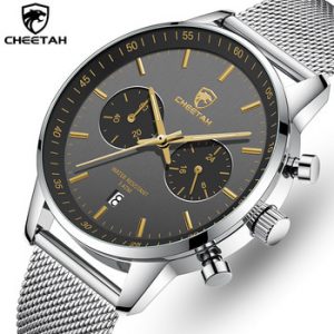 CHEETAH Watches for Men Stainless Steel Waterproof Quartz Men’s Watch Top Brand Chronograph Sports Male Clock Relogio Masculino