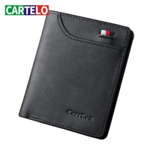 CARTELO New Men's Wallet Short Retro Oil Leather Slim Wallet Wallet Europe and America Wallet Man