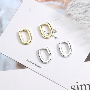 New Fashion 925 sterling silver Men Gold Earring Geometric Earrings For Women Female Korea Jewelry 2020 Oorbellen