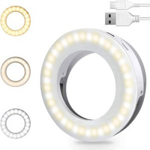 Selfie Light Ring Lights Led Circle Mini Light Clamp for Phones