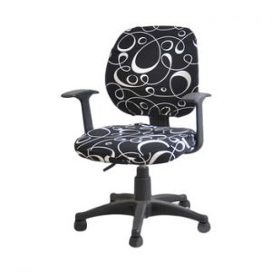 Computer Chair Cover Spandex Printed  Office Chair Cover 2 Pieces Set for Chair Back and Base