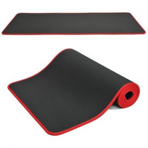 10mm Thick Non-Slip PVC Black Yoga Mat High Quality NRB Gym Household Pilates Fitness Reformer Natural Rubber