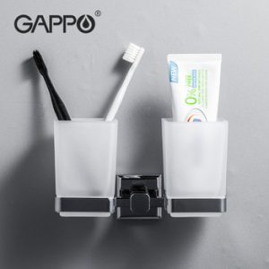 GAPPO Wall-mount Cup Tumbler Holders Double Toothbrush Tooth cup holder cups Bathroom Accessories bath hardware set G3806/G3808