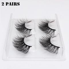 2 Pairs Natural False Eyelashes 3d Mink Eyelashes Eyelash Extension Fake Lashes Long Makeup Mink Eyelashes for Beauty