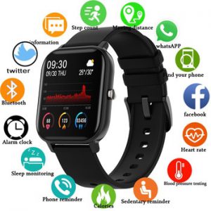 2020 New P8 Color Screen Smart Watch Men Women Full Touch Fitness Tracker Blood Pressure Smart Clock Women Smartwatch for Xiaomi