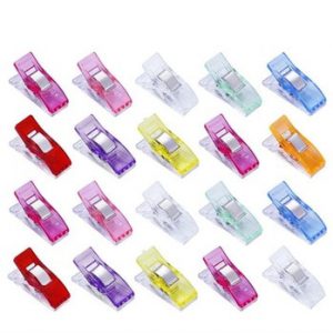 20pcs DIY Patchwork Job Foot Case Multicolor Plastic Clips Hemming Sewing Tools Sewing Accessories Crafts Sewing Clips