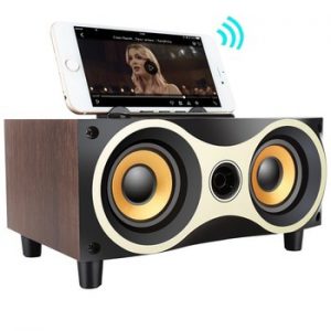 TOPROAD Portable Wooden Wireless Speaker Subwoofer Stero Bluetooth Speakers Radio FM Desktop caixa de som for iPhone Android