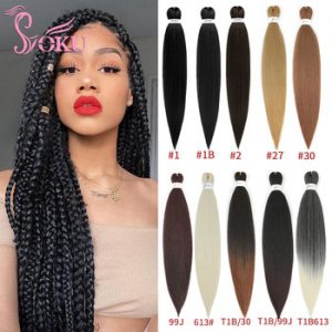 Spetra Pre Stretched Braiding Hair Extensions Easy Crochet Braid Hair Bundle Yaki Straight Ombre Soku Synthetic Jumbo Box Braids