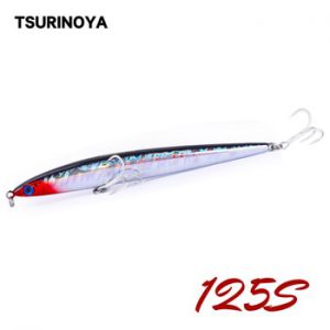 TSURINOYA Sinking Pencil Hard Lure DW23 125mm 28g Long Casting Boat Trolling Wobblers Minnow Swimbait Bass Pike Swing Bait