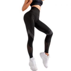 High Waist Fitness Gym Leggings Women Seamless Energy Tights Workout Running Activewear Yoga Pants Hollow Sport Trainning Wear