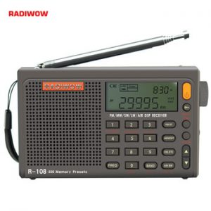 Radiwow SIHUADON R-108 FM Stereo Digital Portable Radio Sound Alarm Function Display Clock Temperature Speaker as Parent gift