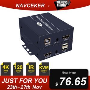 2020 H.264 200m HDMI KVM Extender Over IP Network HDMI USB Extender Over RJ45 USB KVM Extender HDMI By Cat5e Cat6 For HDTV DVD