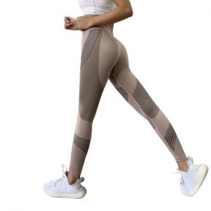 SVOKOR Women Leggings High Waist Peach Hips Gym Leggings Quick-drying Sports Stretch Fitness Pants